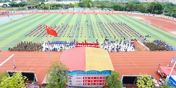广州学子在花都展国防教育风采