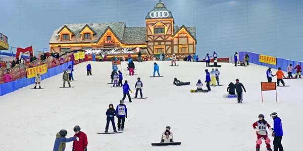 第五届粤港澳大湾区滑雪精英挑战赛开幕  “冰雪花都”活力无限